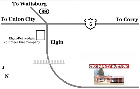 cox auction house map